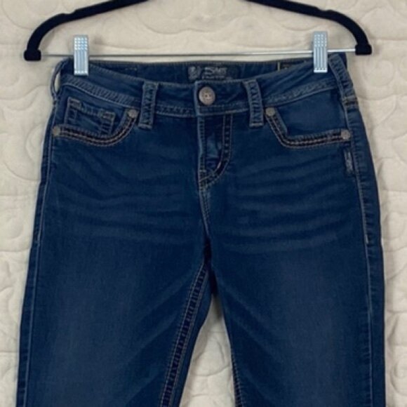 Silvery Suki Pencil Skinny Joga Jeans Blue Size 27W - Picture 2 of 13